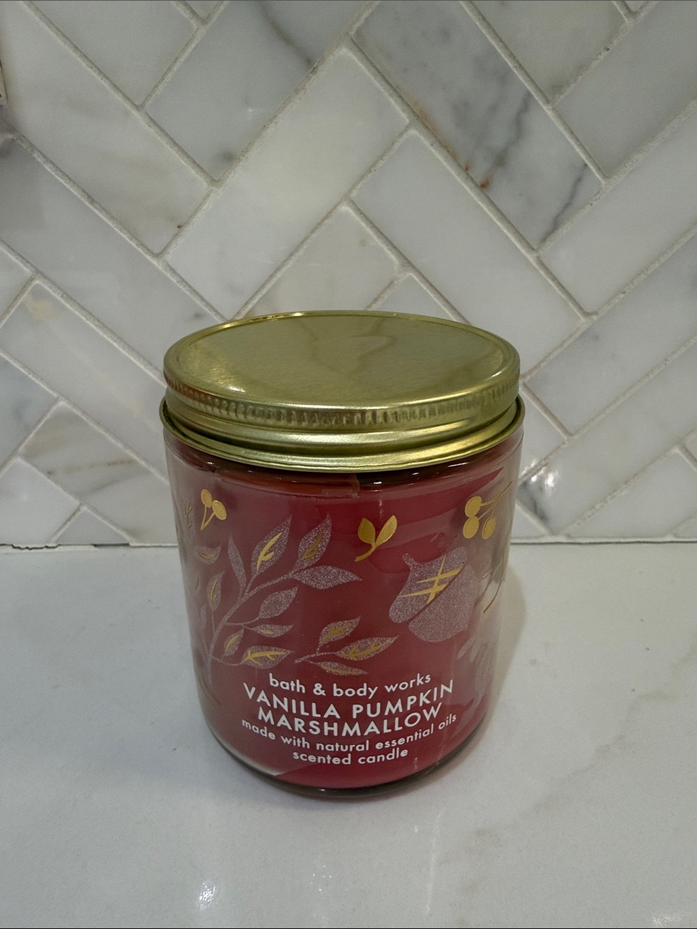 Bath & Body Works Vanilla Pumpkin Marshmallow Candle - 7oz